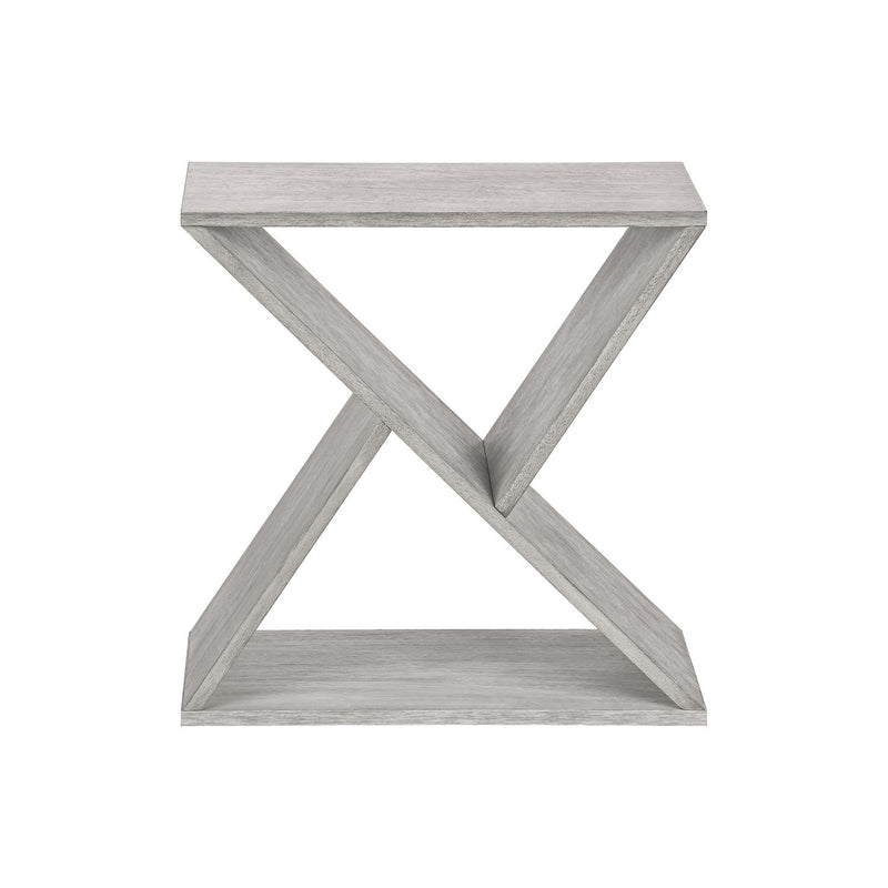 Contemporary 8th Street accent side table with sleek design, featuring a round top and modern wooden finish.