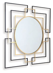Oceanal - Accent Mirror - Black / Gold Finish - R&R Furniture Gallery (Fountain Valley, CA)