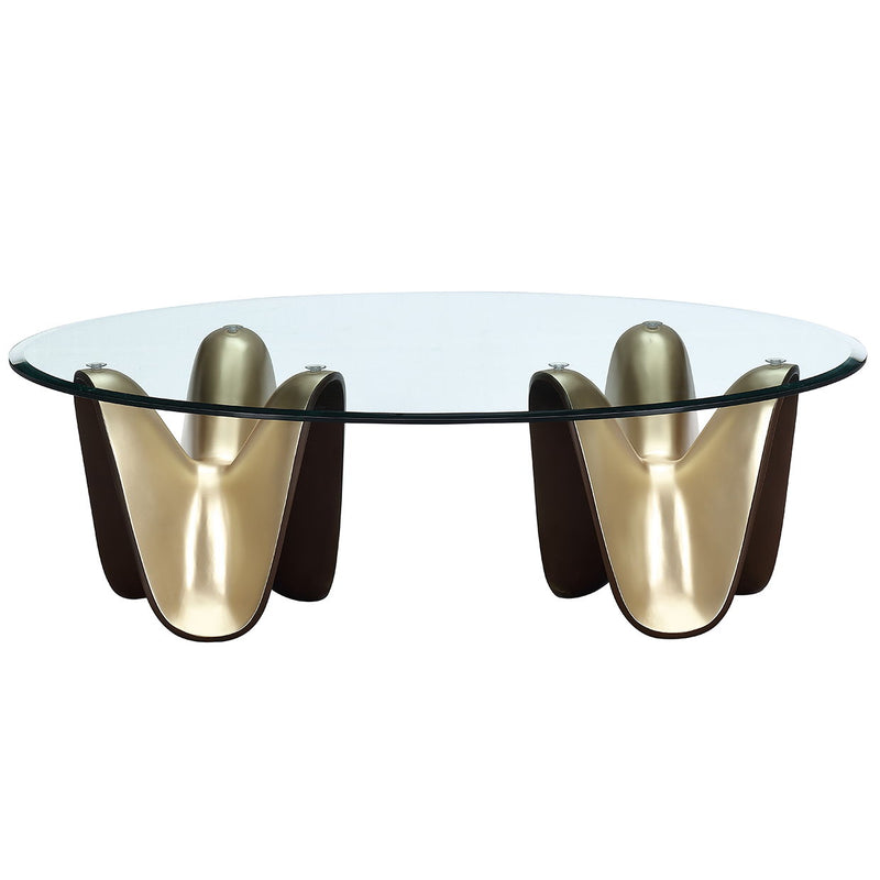 Houston - Cocktail Table - Brushed Gold - R&R Furniture Gallery (Fountain Valley, CA)
