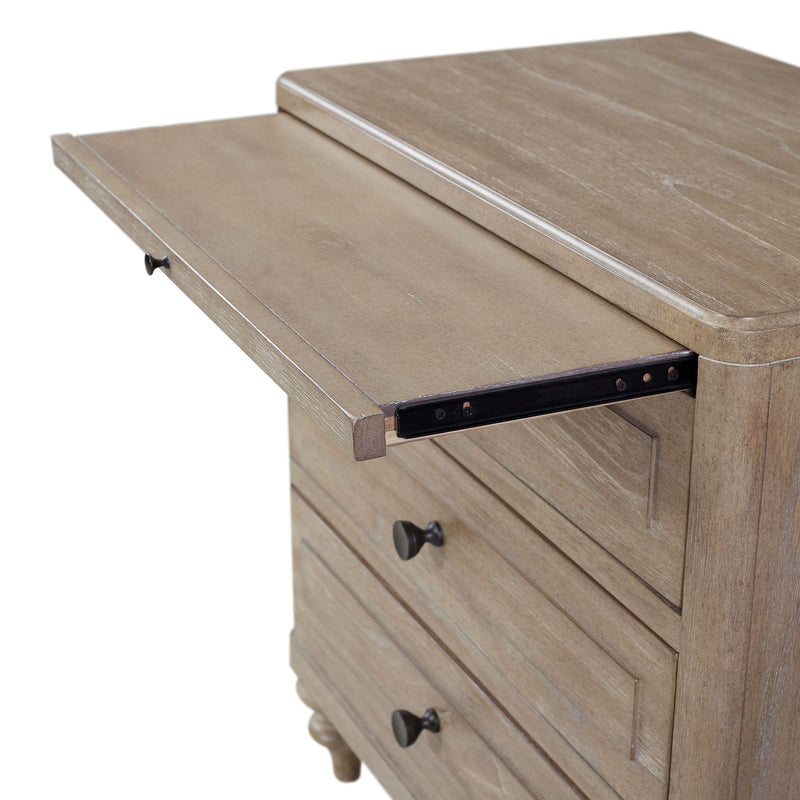 3 Drawer Nightstand - Sand - R&R Furniture Gallery (Fountain Valley, CA)