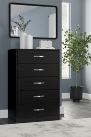Finch - Five Drawer Chest - 46" Height - Black - R&R Furniture Gallery (Fountain Valley, CA)