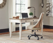 Realyn - Home Office Lift Top Desk - White / Brown - R&R Furniture Gallery (Fountain Valley, CA)