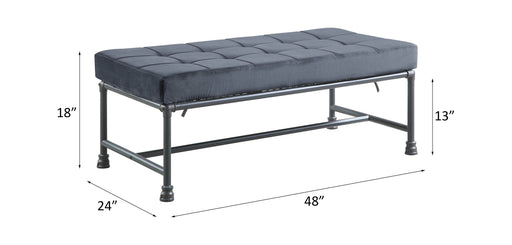 Brantley - Bench - Gray Velvet & Sandy Gray - R&R Furniture Gallery (Fountain Valley, CA)