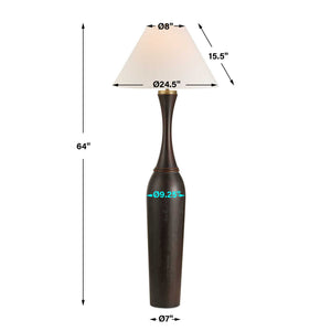 Pravin - Floor Lamp - Dark Wood