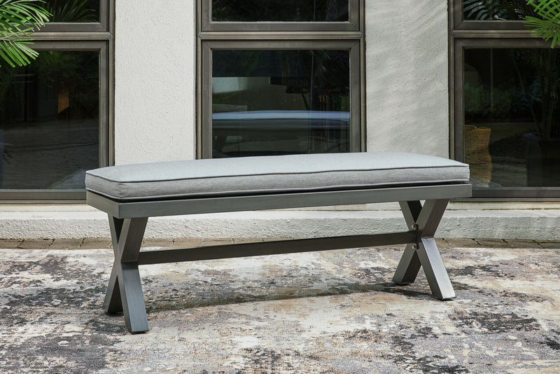 Elite Park - Bench With Cushion - Gray - R&R Furniture Gallery (Fountain Valley, CA)