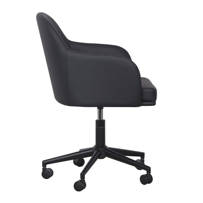 TOV Furniture Sydney desk chair with a sleek modern design, featuring a cushioned seat and backrest in a neutral fabric.