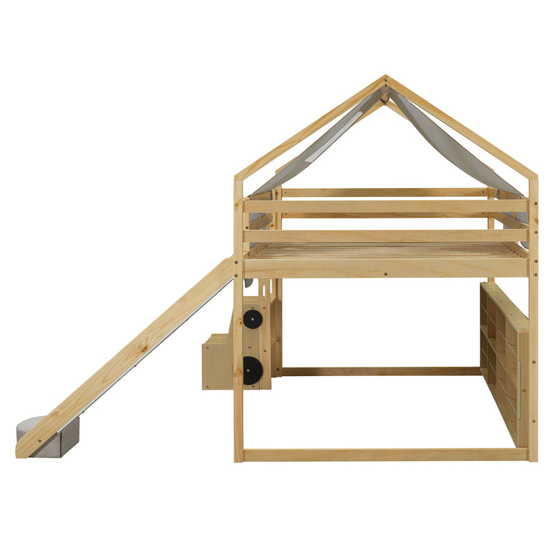 Loft Bed With House Shaped Frame And Tent - R&R Furniture Gallery (Fountain Valley, CA)
