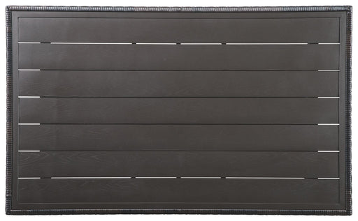 Easy Isle - RECT Multi-Use Table - Dark Brown / Beige - R&R Furniture Gallery (Fountain Valley, CA)