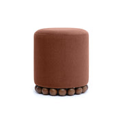 TOV Furniture Dex vegan mohair ottoman with upholstered, plush fabric and modern design, perfect as a stylish living room accent piece.
