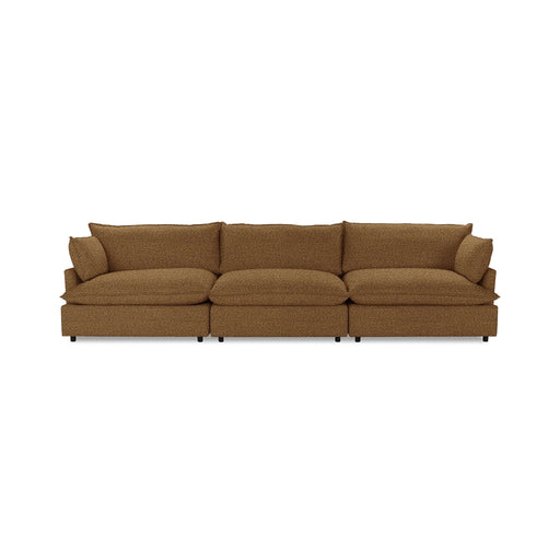 Classic Home Caplan modular sectional sofa with plush cushions and modern design, shown in a spacious living room setting.