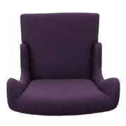 Fabric Dining Chair With High Back And Birch Wood Legs - Plum - R&R Furniture Gallery (Fountain Valley, CA)