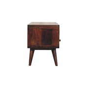 Solid Wood Curved Media Unit - R&R Furniture Gallery (Fountain Valley, CA)