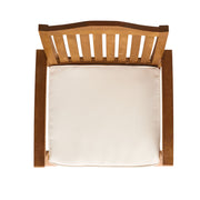 Della - Wood Armchair (Set of 2) Outdoor Dining Chairs - Cream - R&R Furniture Gallery (Fountain Valley, CA)