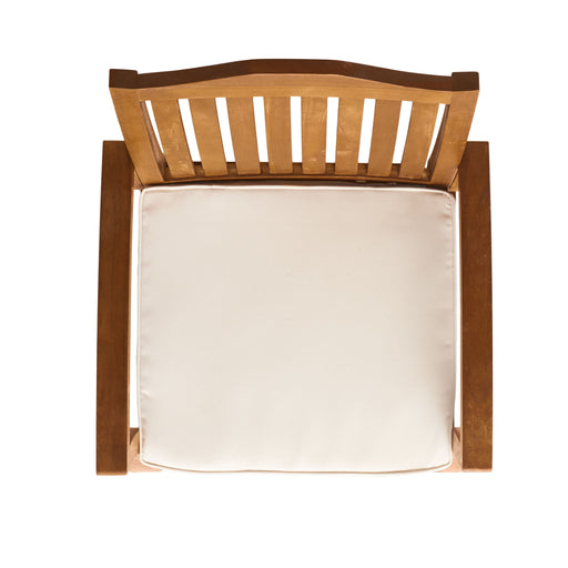 Della - Wood Armchair (Set of 2) Outdoor Dining Chairs - Cream - R&R Furniture Gallery (Fountain Valley, CA)