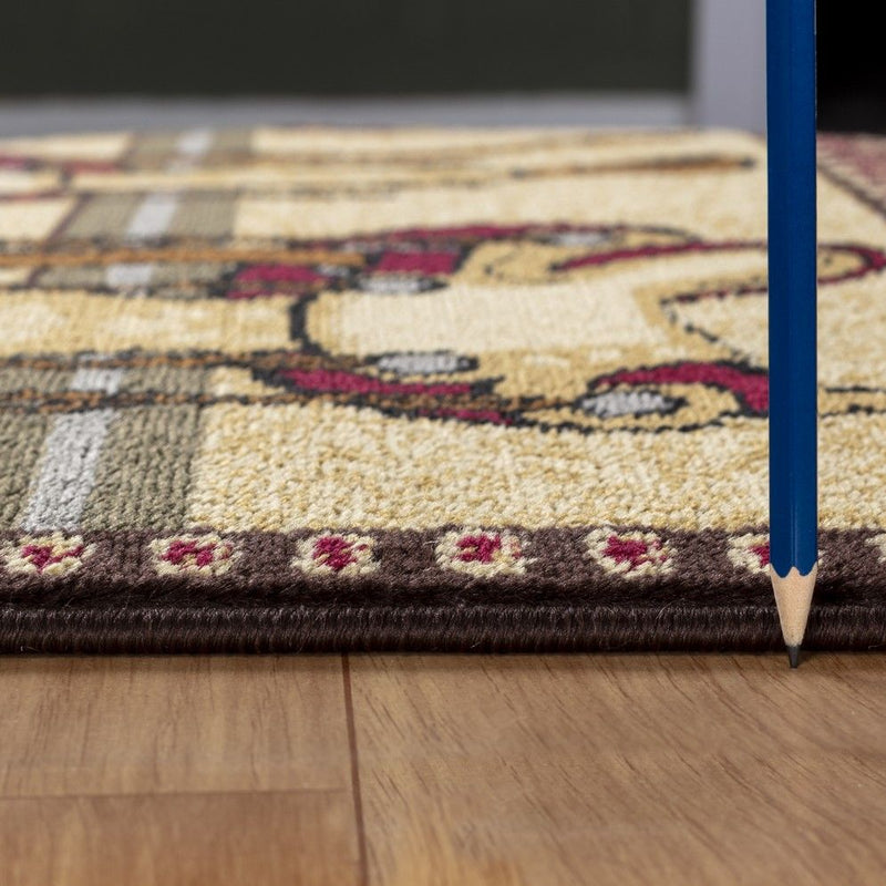 Tribes - 5'3" X 7'3" Southwest Area Rug - Beige - Polypropylene - R&R Furniture Gallery (Fountain Valley, CA)