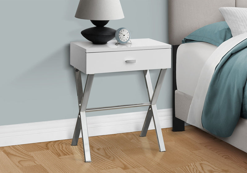 Accent Side X Table, Storage Drawer, Contemporary & Modern - R&R Furniture Gallery (Fountain Valley, CA)