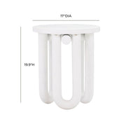 Tildy - Concrete Side Table - White - R&R Furniture Gallery (Fountain Valley, CA)