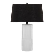 Set of two Lumi Source Petra contemporary table lamps with cream and black finishes, featuring modern design and sleek bases.