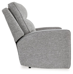 Biscoe - Power Recliner /Adj Headrest - Pewter - R&R Furniture Gallery (Fountain Valley, CA)