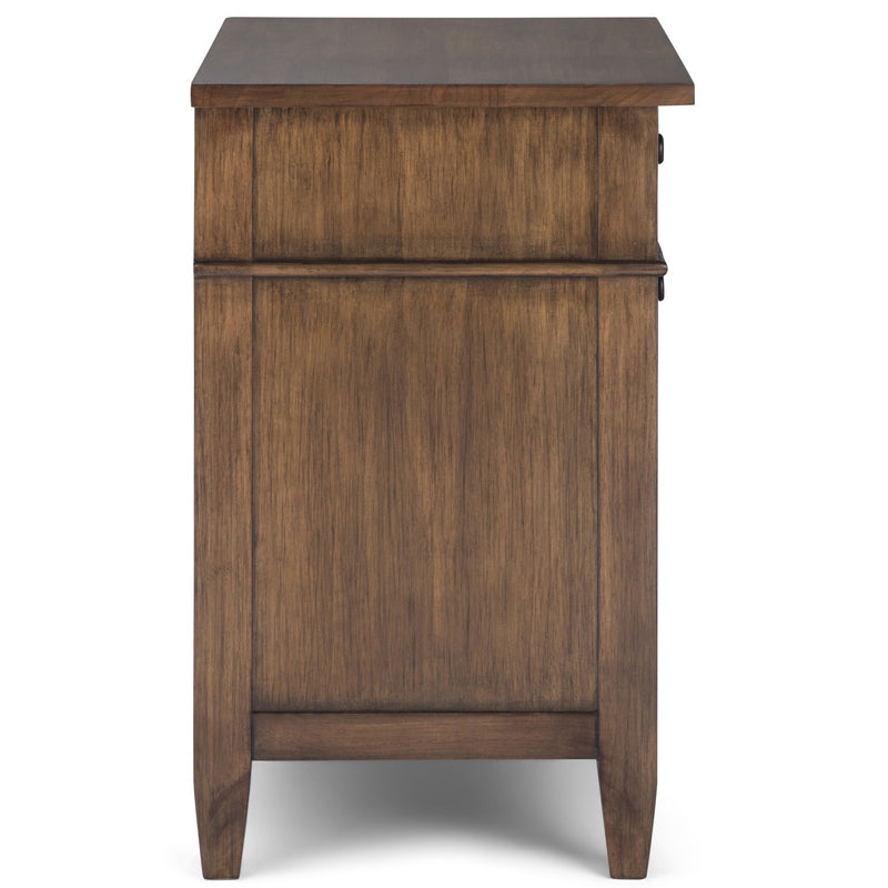 Carlton - Bedside Table - Rustic Natural Aged Brown - R&R Furniture Gallery (Fountain Valley, CA)