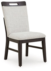 Neymorton - Dining Upholstered Side Chair (Set of 2) - Light Gray / Brown - R&R Furniture Gallery (Fountain Valley, CA)