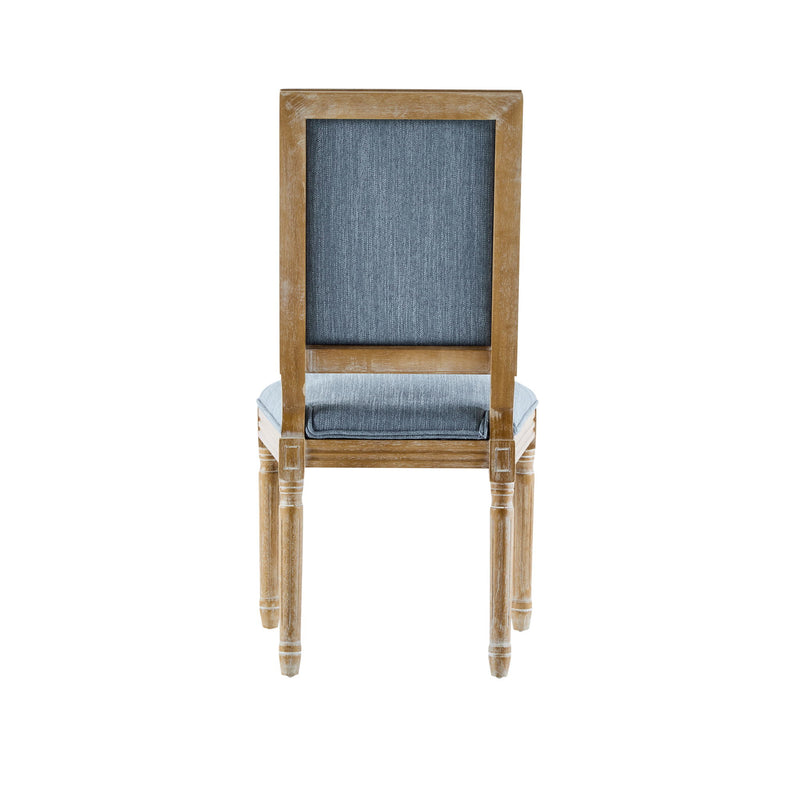 French Country Style Dining Chair With Upholstered Seating And Fluted Legs - R&R Furniture Gallery (Fountain Valley, CA)