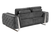 1051 - Contemporary Velvet Loveseat - R&R Furniture Gallery (Fountain Valley, CA)