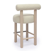 Carmel - Boucle and Solid Wood Counter Stool - R&R Furniture Gallery (Fountain Valley, CA)