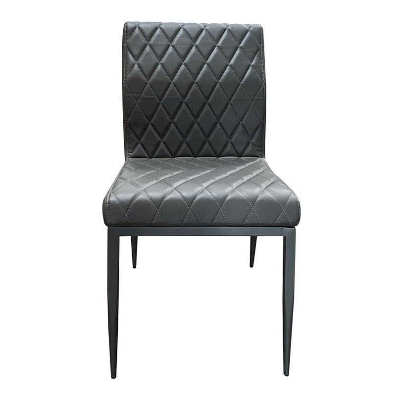 Cargo - Chair - Gray Synthetic Leather & Gunmetal - R&R Furniture Gallery (Fountain Valley, CA)