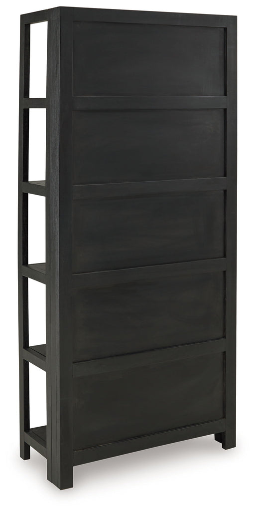Abyard - Bookcase - Black / Natural - R&R Furniture Gallery (Fountain Valley, CA)
