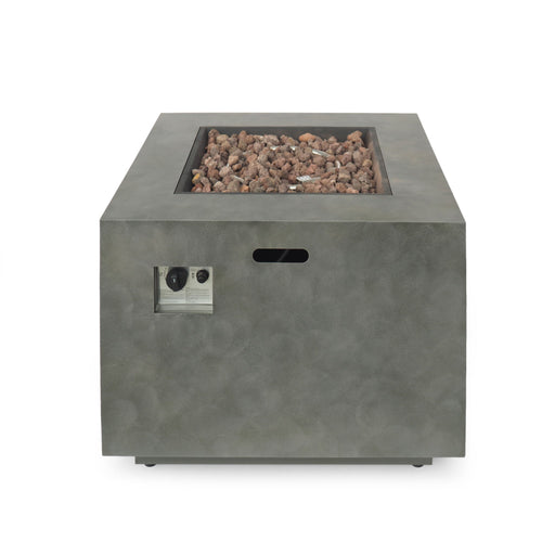 Outdoor Patio Gas Burning Fire Pit Table 50, 000 Btu, Square - R&R Furniture Gallery (Fountain Valley, CA)