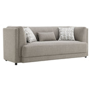 Glenda - Sofa With 3 Pillows - Gray Chenille - R&R Furniture Gallery (Fountain Valley, CA)