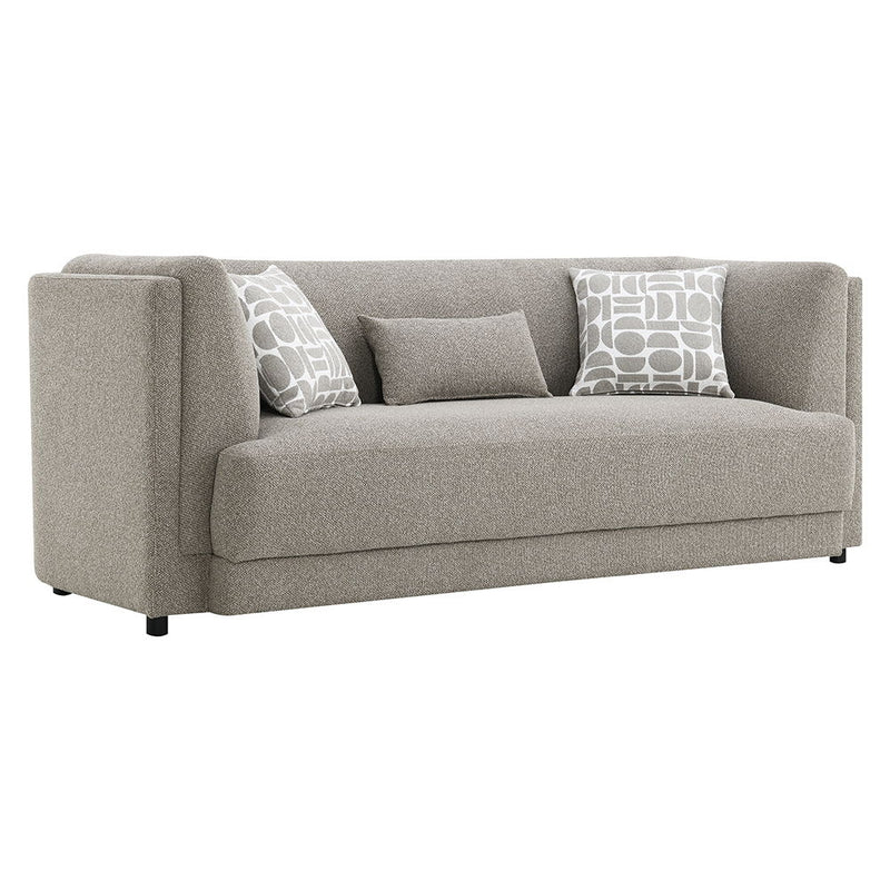 Glenda - Sofa With 3 Pillows - Gray Chenille - R&R Furniture Gallery (Fountain Valley, CA)