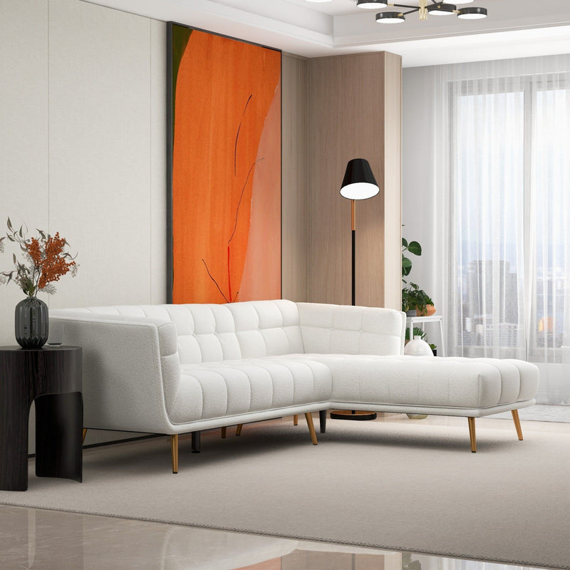 Addison - L Shape Sectional Sofa Tufted - R&R Furniture Gallery (Fountain Valley, CA)