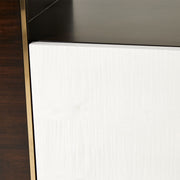 Belmont Place - Media Cabinet - White / Dark Brown - R&R Furniture Gallery (Fountain Valley, CA)