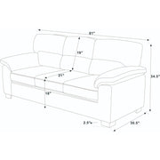 Vintage Inspired 3 Seat Sofa With Tufted Cushions - R&R Furniture Gallery (Fountain Valley, CA)
