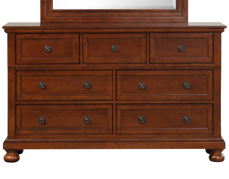 Glory Furniture Meade dresser with multiple drawers, wooden finish, and modern design for bedroom storage.