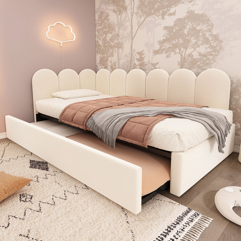 Upholstered Daybed With Metal Slatted Base - R&R Furniture Gallery (Fountain Valley, CA)