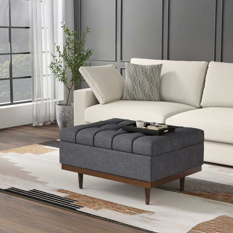 Mariah - Upholstered Lift Top Table Storage Ottoman - R&R Furniture Gallery (Fountain Valley, CA)