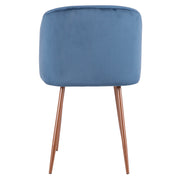 Lumi Source Fran contemporary dining chair set with sleek modern design, featuring padded seats and wooden legs.