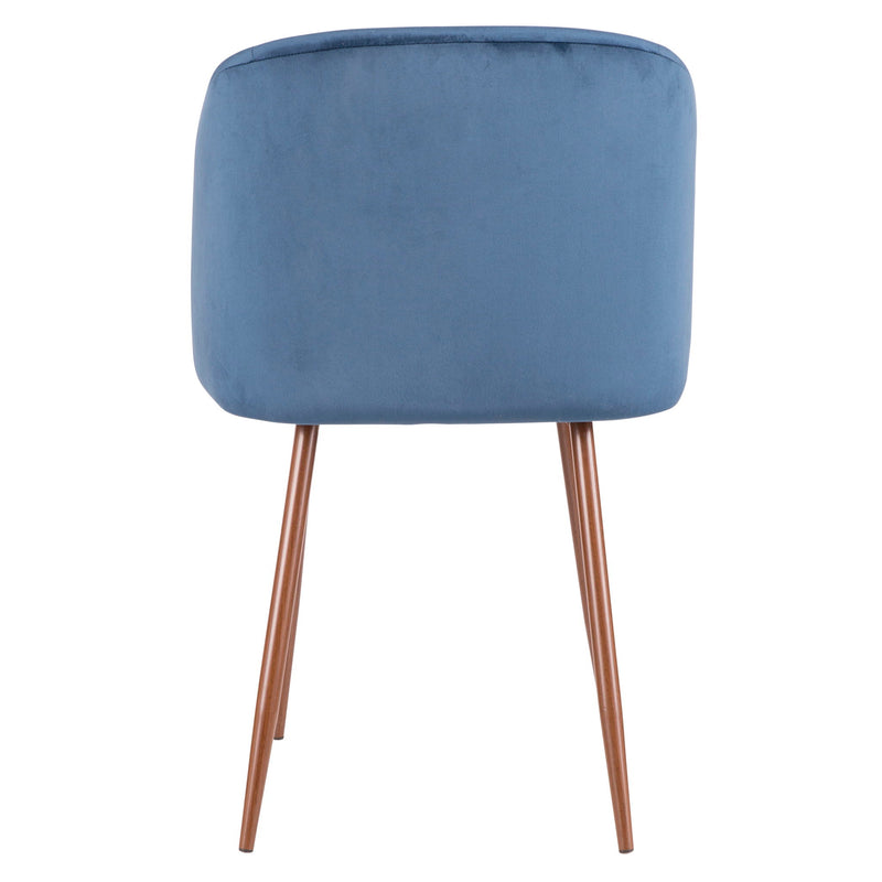 Lumi Source Fran contemporary dining chair set with sleek modern design, featuring padded seats and wooden legs.