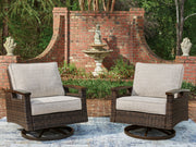 Monterey Point - Swivel Lounge Chair (Set of 2) - Dark Brown - R&R Furniture Gallery (Fountain Valley, CA)