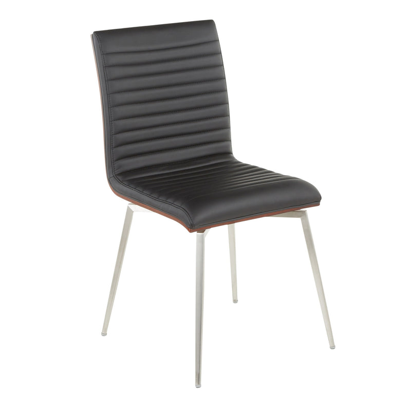 Lumi Source Mason contemporary dining chairs set of 2 with swivel feature, showcasing sleek modern design and plush upholstery.