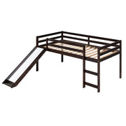 DreamHaus loft bed with slide, featuring multifunctional design and space-saving structure, ideal for kids' bedrooms
