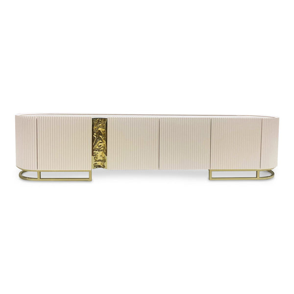 Lisbon - Media Cabinet - Silken Matte Cream