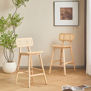 Bari - Indoor Wood Barstool (Set of 2) - R&R Furniture Gallery (Fountain Valley, CA)