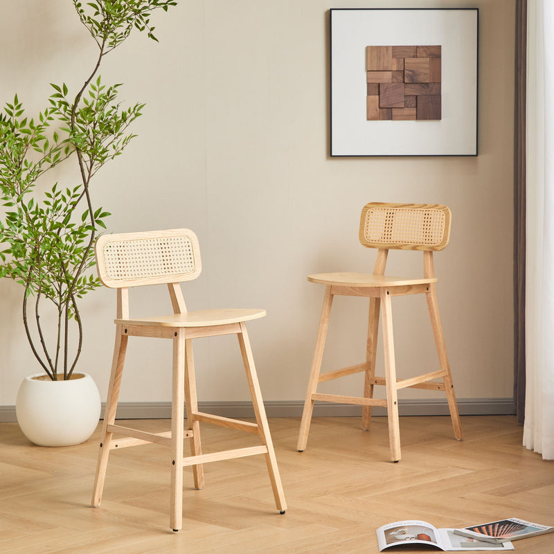 Bari - Indoor Wood Barstool (Set of 2) - R&R Furniture Gallery (Fountain Valley, CA)