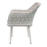 Tashay - 3 Piece Patio Bistro Set - Green Fabric & Beige Wicker - R&R Furniture Gallery (Fountain Valley, CA)