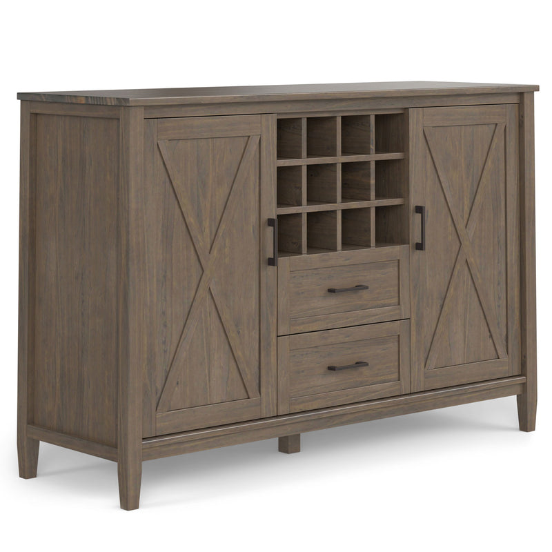Ela - Sideboard With Wine Storage - Smoky Brown - R&R Furniture Gallery (Fountain Valley, CA)