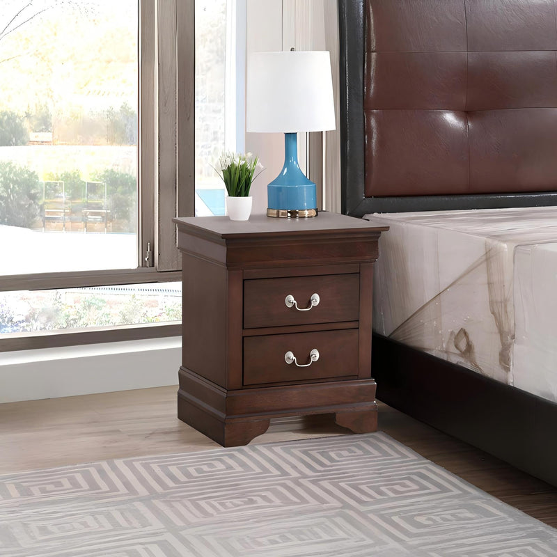Louis Phillipe - Storage Nightstand - Cappuccino - R&R Furniture Gallery (Fountain Valley, CA)